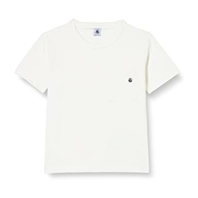 Petit Bateau pojkar t-shirt, Vit marshmallow, 6 År Petit Bateau pojkar t-shirt, Vit marshmallow, 6 År