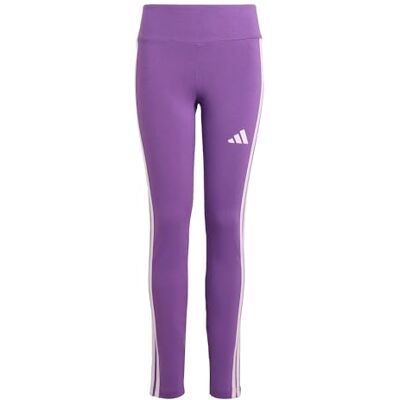 adidas Dziewczynki ESSENTIALS 3 STRIPES LEGGINGS, active purple/ice lavender, 7-8 Years adidas Dziewczynki ESSENTIALS 3 STRIPES LEGGINGS, active purple/ice lavender, 7-8 Years