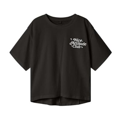 NAME IT flicka Nkflione Nreg Ss Top, svart, 134-140 NAME IT flicka Nkflione Nreg Ss Top, svart, 134-140