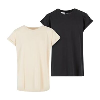 Urban Classics flickor Uck771a-girls Extended Shoulder Tee 2-pack T-tröja Urban Classics flickor Uck771a-girls Extended Shoulder Tee 2-pack T-tröja