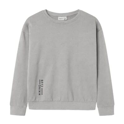 NAME IT Nkmorville Ls RLX Sweat Bru Box, Grå melange, 134-140 NAME IT Nkmorville Ls RLX Sweat Bru Box, Grå melange, 134-140