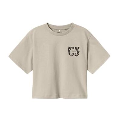 NAME IT Namn IT flicka Nkfnokonti Ss Short Nreg Top T-shirt, Sommarsand, 134-140 NAME IT Namn IT flicka Nkfnokonti Ss Short Nreg Top T-shirt, Sommarsand, 134-140