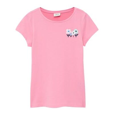 s.Oliver Utsvängd T-shirt med tryckt detalj, Dämpad rosa, 92-98 s.Oliver Utsvängd T-shirt med tryckt detalj, Dämpad rosa, 92-98