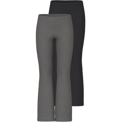 NAME IT flickor leggings (2-pack), Svart/förpackning: mörk grå melerad, 116 NAME IT flickor leggings (2-pack), Svart/förpackning: mörk grå melerad, 116