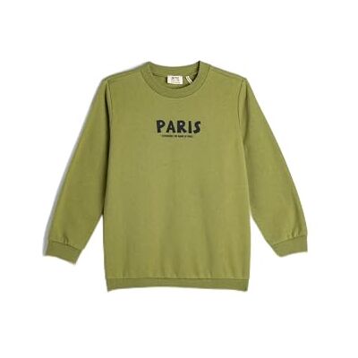 Koton pojkar sweat långärmad crew neck city tryckt mjuk interiör, Grön (786), 7-8 År Koton pojkar sweat långärmad crew neck city tryckt mjuk interiör, Grön (786), 7-8 År