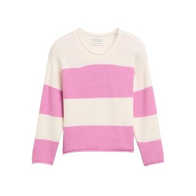 TOM TAILOR barn flickor tröja, 39334 – rosa ecru block stripe, 116-122 TOM TAILOR barn flickor tröja, 39334 – rosa ecru block stripe, 116-122