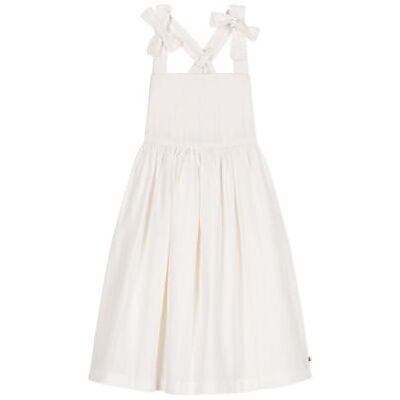 Petit Bateau flicka ärmlös klänning med remmar, Vit, 3 år Petit Bateau flicka ärmlös klänning med remmar, Vit, 3 år
