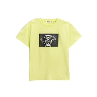 Koton Pojkar skalle hologram kortärmad bomull t-shirt, Grön (750), 4-5 År Koton Pojkar skalle hologram kortärmad bomull t-shirt, Grön (750), 4-5 År