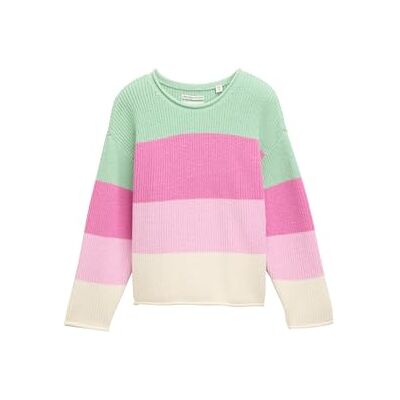 TOM TAILOR barn flickor tröja, 38847 – Multicolor Green Block Stripe, 116-122 TOM TAILOR barn flickor tröja, 38847 – Multicolor Green Block Stripe, 116-122