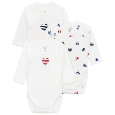 Petit Bateau unisex baby långärmad bodys för födseln (förpackning med 3), Variant 1, Frühgeborenes Petit Bateau unisex baby långärmad bodys för födseln (förpackning med 3), Variant 1, Frühgeborenes