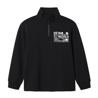 NAME IT pojkar Nkmkimba Ls Nreg halv dragkedja sweat unb, svart, 146-152 NAME IT pojkar Nkmkimba Ls Nreg halv dragkedja sweat unb, svart, 146-152