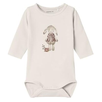 NAME IT Baby flicka Nbfrabbitta Ls body box långärmad body, Jet Stream, 56 NAME IT Baby flicka Nbfrabbitta Ls body box långärmad body, Jet Stream, 56