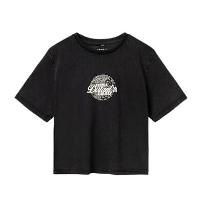 NAME IT Namn det flicka Nkfnopose Ss Short Nreg Top Box T-shirt, svart, 134-140 NAME IT Namn det flicka Nkfnopose Ss Short Nreg Top Box T-shirt, svart, 134-140