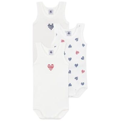 Petit Bateau Unisex barn ärmlös body (3-pack), Variant 1, 3 mesi Petit Bateau Unisex barn ärmlös body (3-pack), Variant 1, 3 mesi