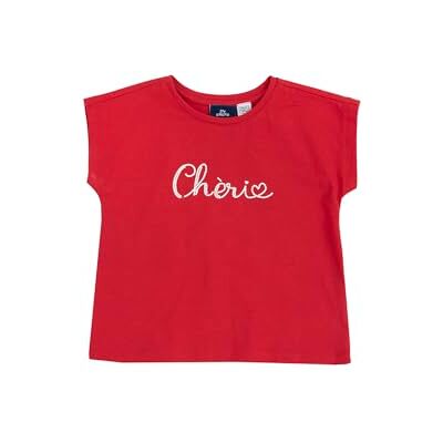 Chicco Kortärmad T-shirt i bomull för flickor, Medium röd, 12 mesi Chicco Kortärmad T-shirt i bomull för flickor, Medium röd, 12 mesi