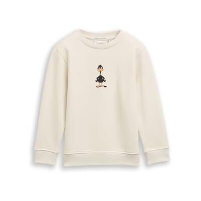 TOM TAILOR Barn pojkar sweatshirt, 32257 – grå vit, 104-110 TOM TAILOR Barn pojkar sweatshirt, 32257 – grå vit, 104-110