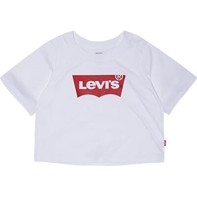 Levi's Barn S/s hög midja fladdermusvinge T-shirt flickor, 10-16 år gammal, Vitt, 24 månader Levi's Barn S/s hög midja fladdermusvinge T-shirt flickor, 10-16 år gammal, Vitt, 24 månader