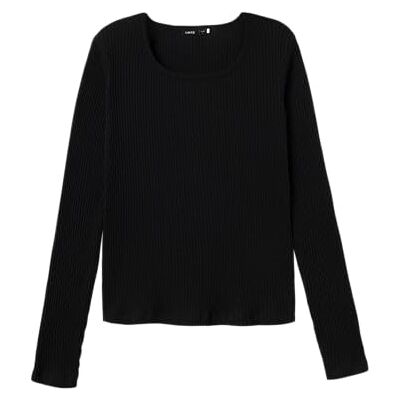 NAME IT Namn det flicka Nlfninusa Ls djup O-hals S topp långärmad tröja, svart, 158-164 NAME IT Namn det flicka Nlfninusa Ls djup O-hals S topp långärmad tröja, svart, 158-164