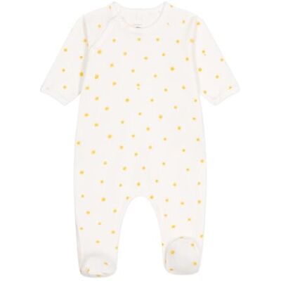 Petit Bateau Sov pyjamas för barn, Marshmallow/korn, 3 månader Petit Bateau Sov pyjamas för barn, Marshmallow/korn, 3 månader