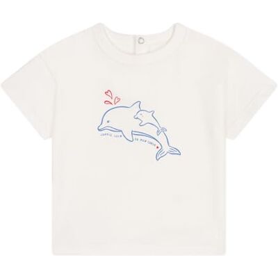 Petit Bateau Kortärmad T-shirt för pojkar, Vit, 3 månader Petit Bateau Kortärmad T-shirt för pojkar, Vit, 3 månader
