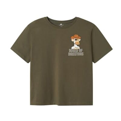 NAME IT Boy T-Shirt Bored Ape, Dammig oliv, 122-128 NAME IT Boy T-Shirt Bored Ape, Dammig oliv, 122-128