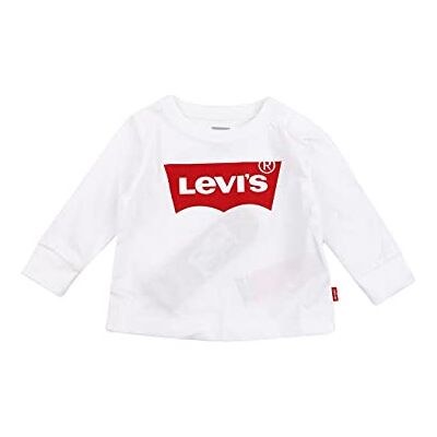 Levi's Baby pojkar Lvb L/S Batwing Tee 6e8646 långärmad T-shirt, Vitt, 9 månader Levi's Baby pojkar Lvb L/S Batwing Tee 6e8646 långärmad T-shirt, Vitt, 9 månader