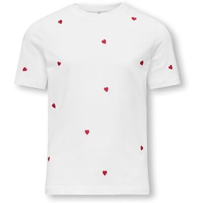 KIDS ONLY Kogketty Life S/S O-Neck Top Jrs Noos, blank vit, 134-140 dam KIDS ONLY Kogketty Life S/S O-Neck Top Jrs Noos, blank vit, 134-140 dam