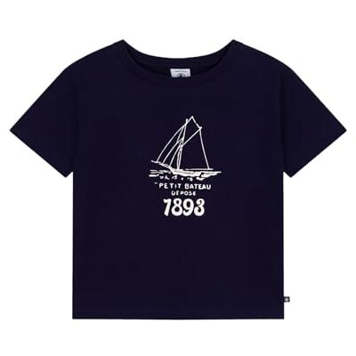 Petit Bateau Kortärmad T-shirt för barn med tryck, Kväll, 3 �r Petit Bateau Kortärmad T-shirt för barn med tryck, Kväll, 3 �r