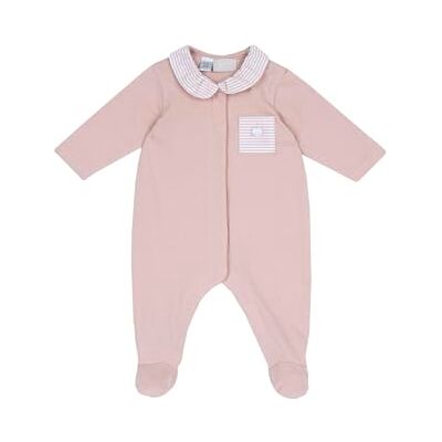 Chicco Onesie i bomull med fötter pyjamas för unisex barn och småbarn, Medium rosa, 0 mesi Chicco Onesie i bomull med fötter pyjamas för unisex barn och småbarn, Medium rosa, 0 mesi