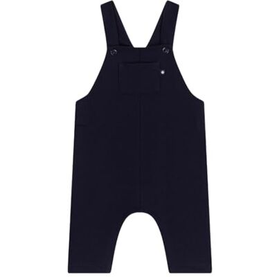 Petit Bateau Bomullsbyxor med långa ben, enfärgade, Marinblå, 6 mois Petit Bateau Bomullsbyxor med långa ben, enfärgade, Marinblå, 6 mois
