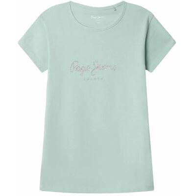 Pepe Jeans flicka HANA Glitter N t-shirt, blå (aquablå), 16 Pepe Jeans flicka HANA Glitter N t-shirt, blå (aquablå), 16