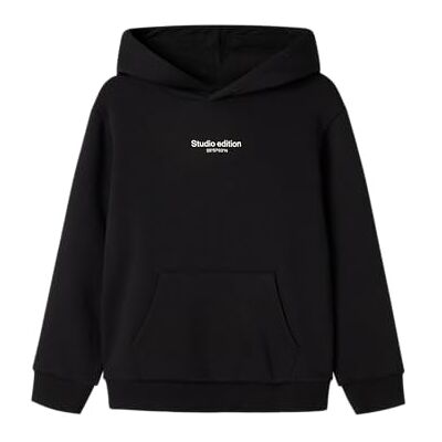 NAME IT Nkmbrody Ls Sweat Wh Bru Noos, svart, 134-140 NAME IT Nkmbrody Ls Sweat Wh Bru Noos, svart, 134-140