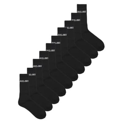 JACK & JONES JUNIOR Jacregen tennisstrumpor 10-pack Jnr Ln, svart, 33-37 JACK & JONES JUNIOR Jacregen tennisstrumpor 10-pack Jnr Ln, svart, 33-37