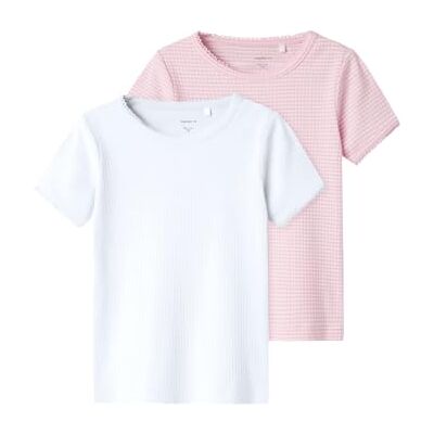 NAME IT flicka Nmffikatie 2P Ss Slim Top Pb, Lucent White, 116 NAME IT flicka Nmffikatie 2P Ss Slim Top Pb, Lucent White, 116