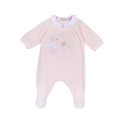 Chicco Chenille-sparkdräkt med fötter för bebisar 0–24, ljusrosa, 6 månader, Ljusrosa, 6 månader Chicco Chenille-sparkdräkt med fötter för bebisar 0–24, ljusrosa, 6 månader, Ljusrosa, 6 månader