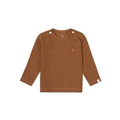 Noppies Unisex Baby U Tee Ls Rib Natal T-shirt, chipmunk melange, 56 cm Noppies Unisex Baby U Tee Ls Rib Natal T-shirt, chipmunk melange, 56 cm