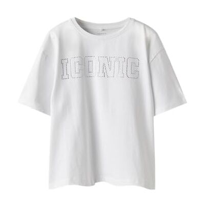 NAME IT Namn IT Nkfrosalie Ss Nreg Top, Ljus vit, 146-152 NAME IT Namn IT Nkfrosalie Ss Nreg Top, Ljus vit, 146-152