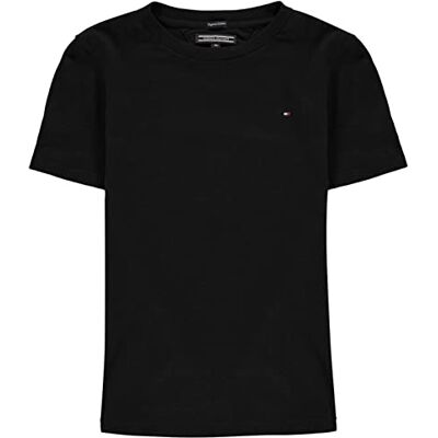 Tommy Hilfiger pojkar T-tröja Boys Basic Cn Knit S/S, Svart (meteorite 055), 140 Tommy Hilfiger pojkar T-tröja Boys Basic Cn Knit S/S, Svart (meteorite 055), 140