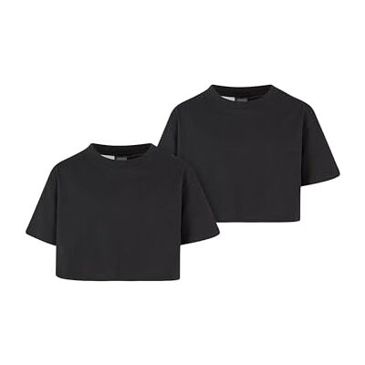 Urban Classics flickor Uck1555a-girls Short Kimono Tee 2-pack T-tröja Urban Classics flickor Uck1555a-girls Short Kimono Tee 2-pack T-tröja