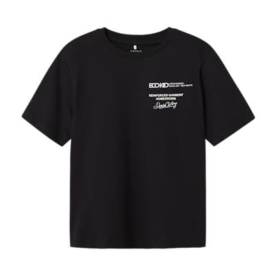 NAME IT pojkar Nkmlavern Ss Nreg Top, svart, 146-152 NAME IT pojkar Nkmlavern Ss Nreg Top, svart, 146-152