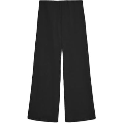 VERO MODA Vmhali Hw Wide Pants JRS Ga Boo, svart, S VERO MODA Vmhali Hw Wide Pants JRS Ga Boo, svart, S