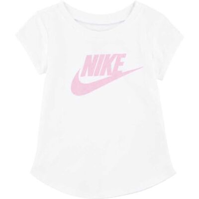 NIKE Futura S/S T-tröja för flickor, White, 18 månader NIKE Futura S/S T-tröja för flickor, White, 18 månader