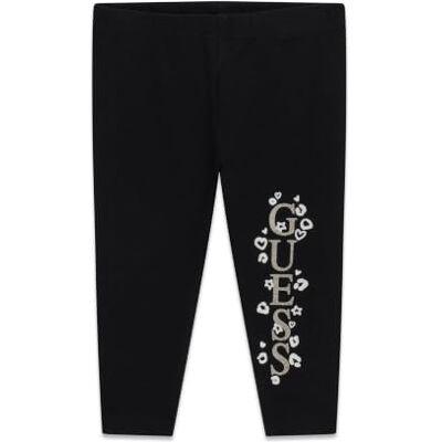 GUESS Girl'sLEGGINGSPANTSJet svart A996storlek 3/6M längd N GUESS Girl'sLEGGINGSPANTSJet svart A996storlek 3/6M längd N