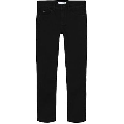 NAME IT Flickor Nkmtheo Dnmtonson Pant Noos byxor, Svart denim/detalj: ej tvättad, 158 cm NAME IT Flickor Nkmtheo Dnmtonson Pant Noos byxor, Svart denim/detalj: ej tvättad, 158 cm