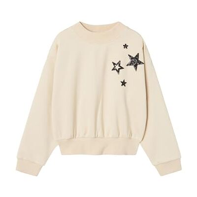 NAME IT Girl sweatshirt paljetter, Sommarsand, 116 NAME IT Girl sweatshirt paljetter, Sommarsand, 116