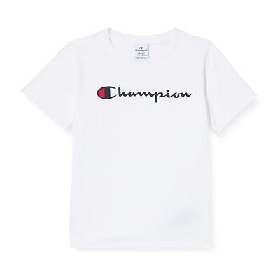 Champion Legacy Icons G-S/S Crewneck T-shirt för flickor och flickor, Vit, 11-12 år Champion Legacy Icons G-S/S Crewneck T-shirt för flickor och flickor, Vit, 11-12 år