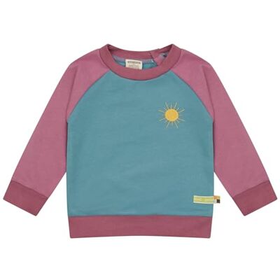 loud + proud sweatshirt färgblock, GOTS-certifierad, Topas/druva, 62-68 loud + proud sweatshirt färgblock, GOTS-certifierad, Topas/druva, 62-68