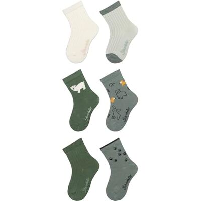 Sterntaler Unisex strumpor 6-pack isbjörn, Steingrön, 18 Sterntaler Unisex strumpor 6-pack isbjörn, Steingrön, 18