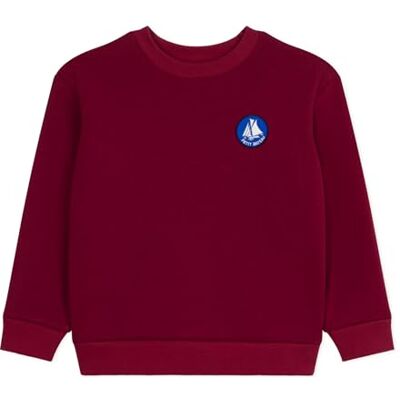 Petit Bateau Barntröja i enfärgad bomull Petit Bateau Barntröja i enfärgad bomull