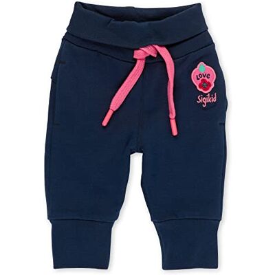 Sigikid Baby flicka ekologisk bomull småbarnsutrustning, mörkblå/sweatbyxor, storleksanpassad Sigikid Baby flicka ekologisk bomull småbarnsutrustning, mörkblå/sweatbyxor, storleksanpassad